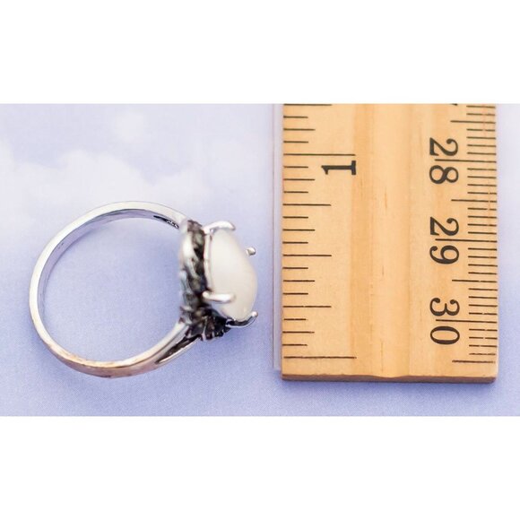 Vintage Victorian Smooth Opalite Ring - S13 - Picture 3 of 3